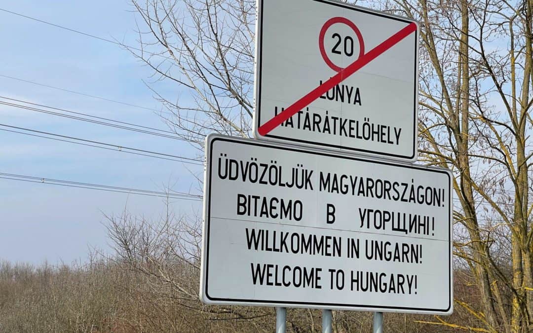 Besuch an der Grenze zwischen der Ukraine und Ungarn